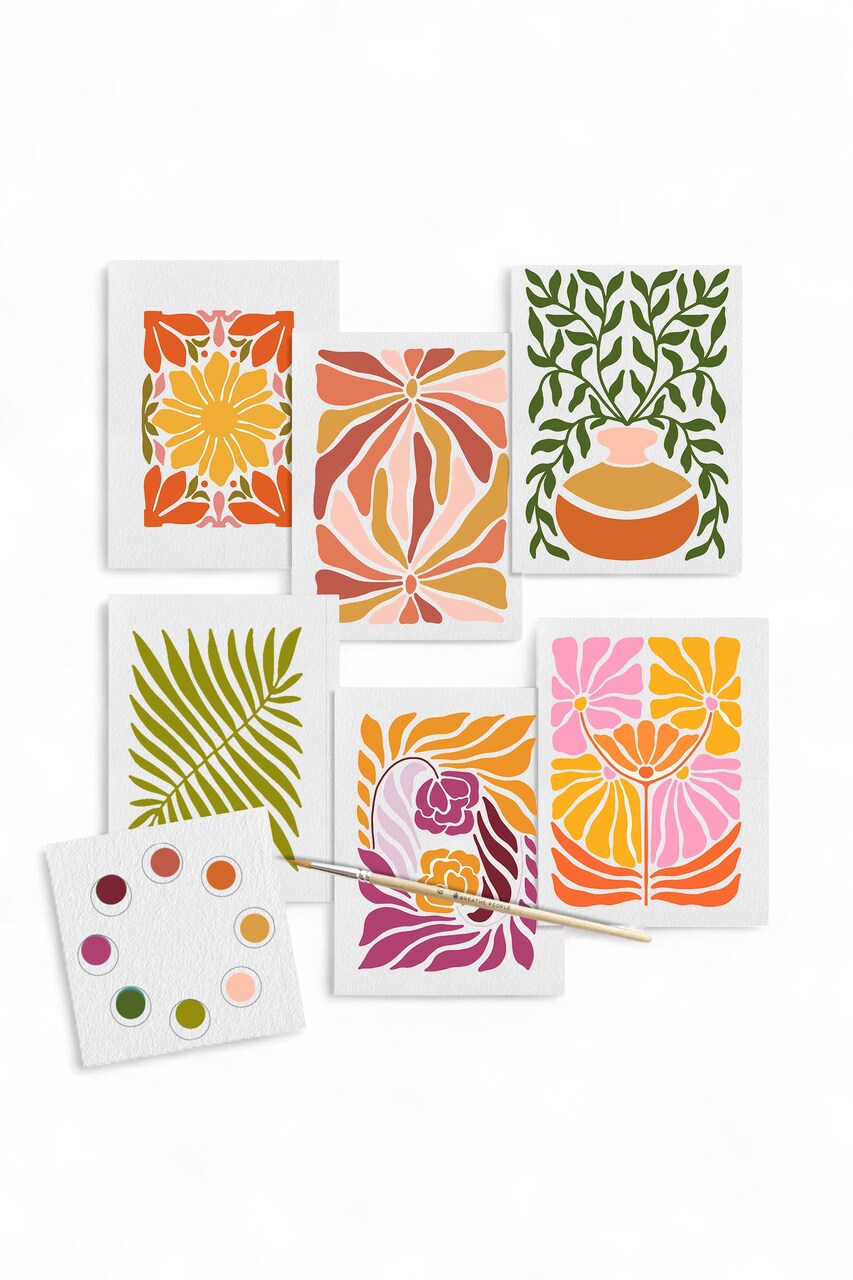 All-in-One Watercolor Art Prints + Postcards: Abstract Botanicals